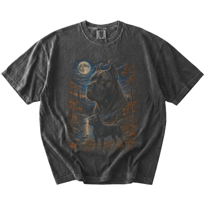 pepper T-shirt with Cane Corso Autumn Moon artwork.
