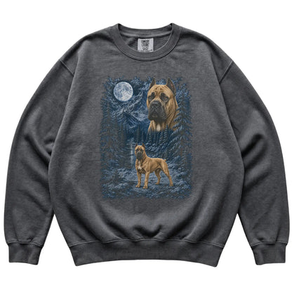 Cane Corso Forest Moon Sweatshirt in Pepper