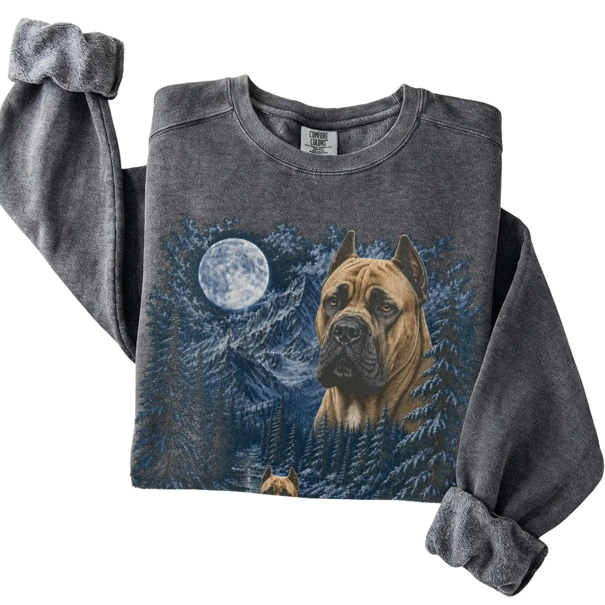 Cane Corso Forest Moon Sweatshirt in Pepper