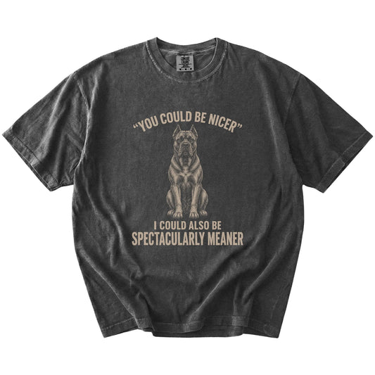 Cane Corso Guard Dog T-Shirt in Pepper — flat lay