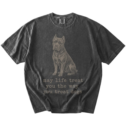 Pepper Cane Corso Karma T-Shirt laid flat