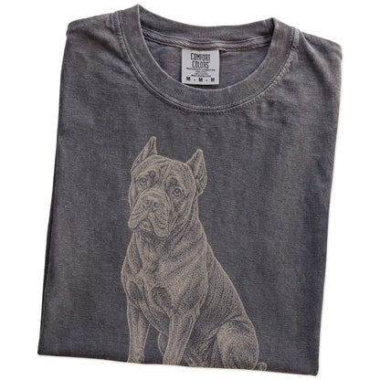 Folded Pepper Cane Corso Karma T-Shirt showing the graphic