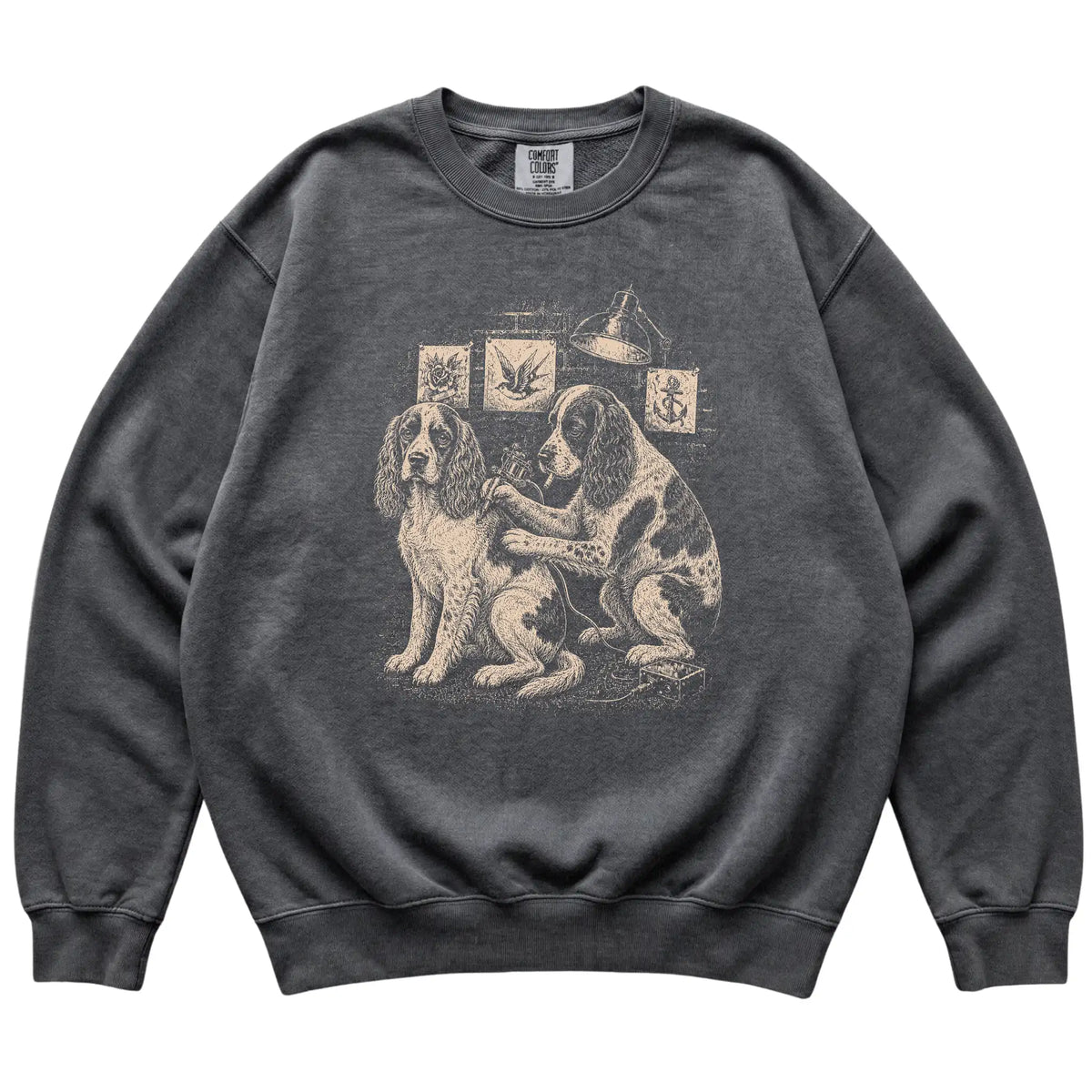 Pepper Cocker Spaniel Dog Tattoo Artist shirt laid flat