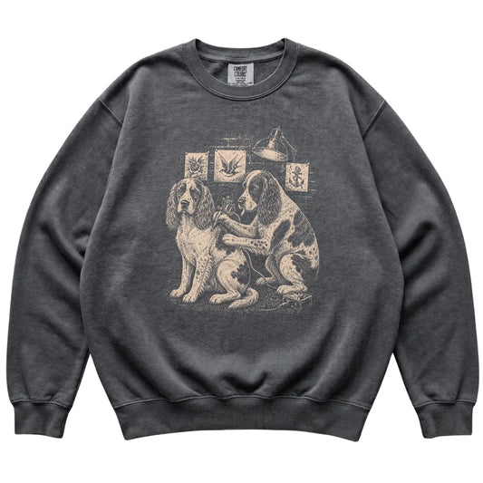 Pepper Cocker Spaniel Dog Tattoo Artist shirt laid flat