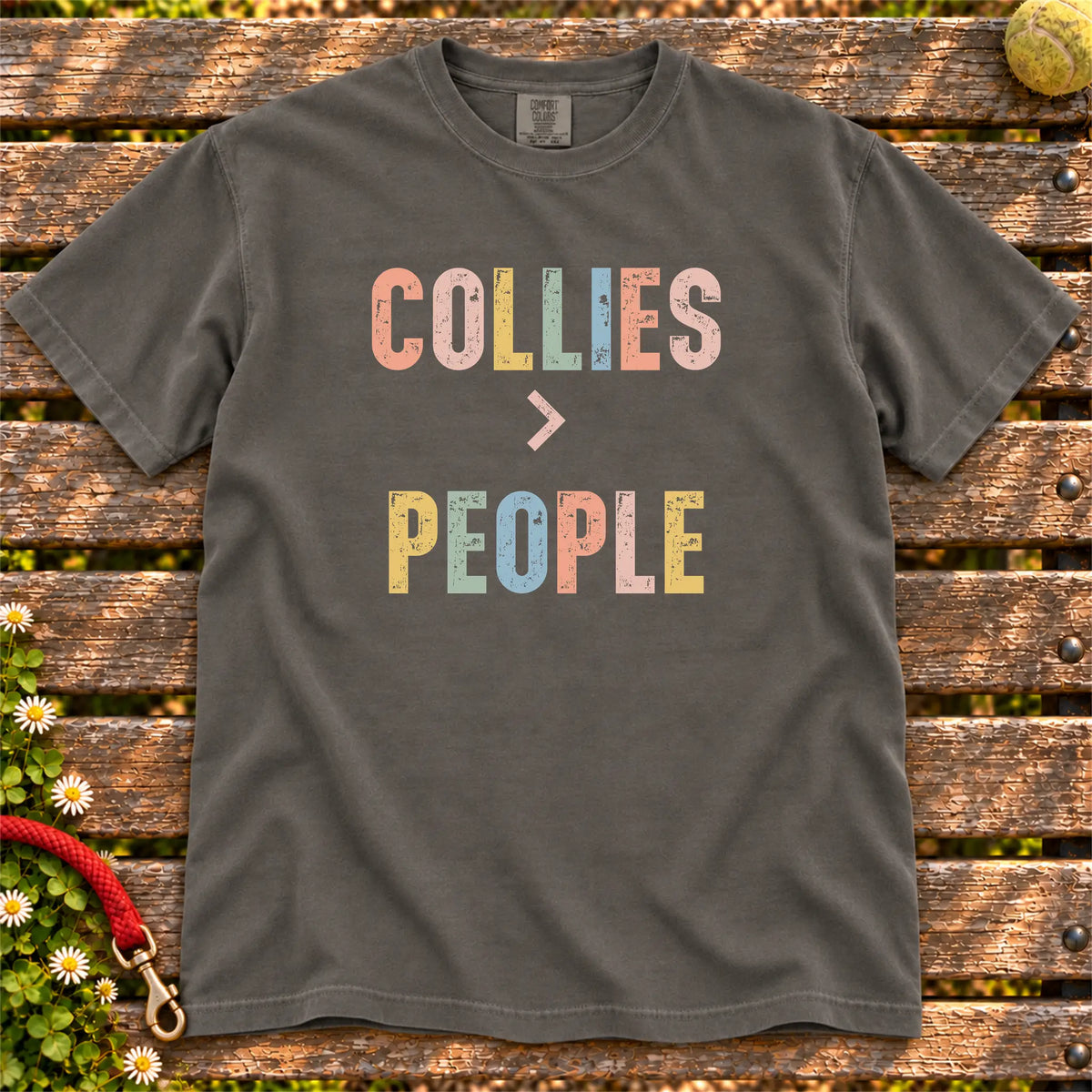 Collies > People design on a Pepper Comfort Colors® T-shirt