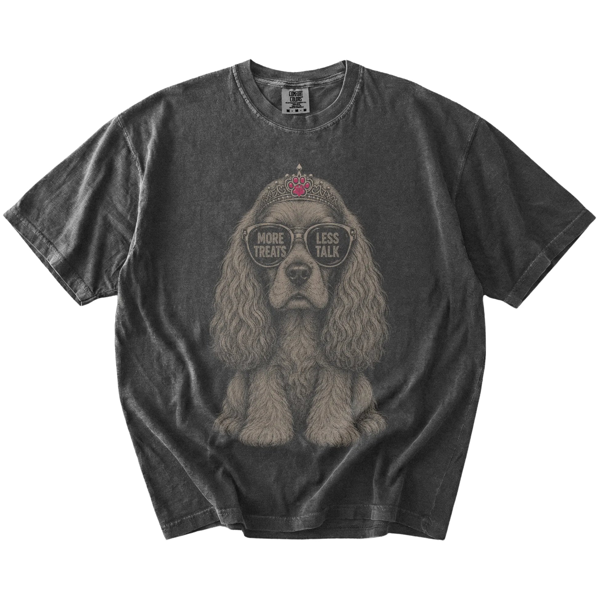 Pepper Diva Cocker Spaniel T-Shirt laid flat