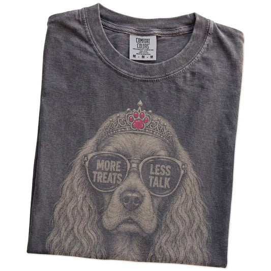 Folded Pepper Diva Cocker Spaniel T-Shirt showing the graphic