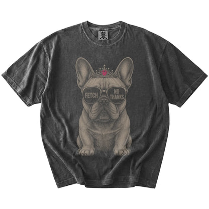 Pepper Diva French Bulldog T-Shirt laid flat