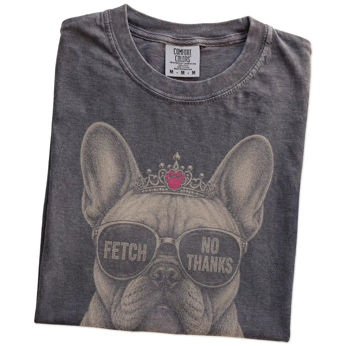 Folded Pepper Diva French Bulldog T-Shirt showing the graphic