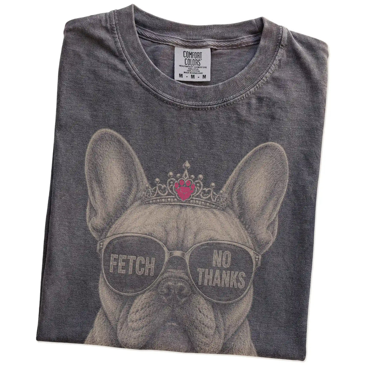 Folded Pepper Diva French Bulldog T-Shirt showing the graphic