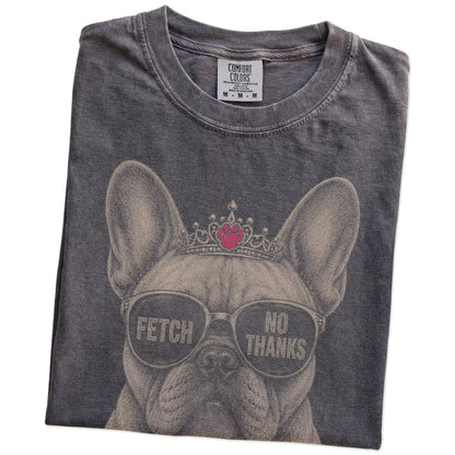 Folded Pepper Diva French Bulldog T-Shirt showing the graphic