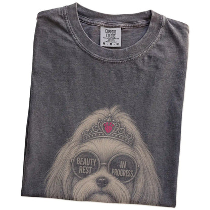 Folded Pepper Diva Havanese T-Shirt showing the graphic