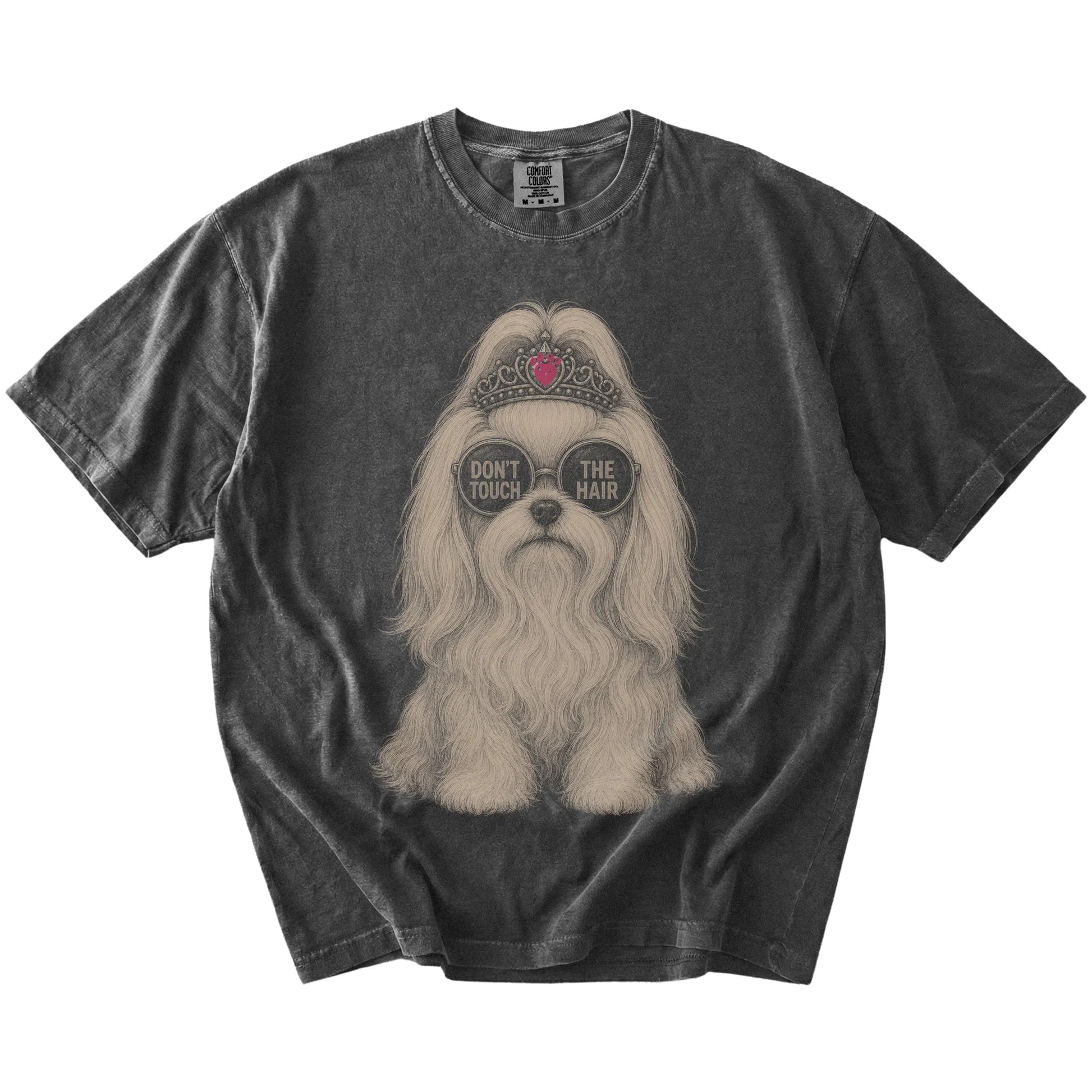Pepper Diva Maltese T-Shirt laid flat