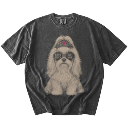 Pepper Diva Maltese T-Shirt laid flat
