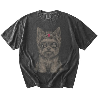 Pepper Diva Yorkie T-Shirt laid flat