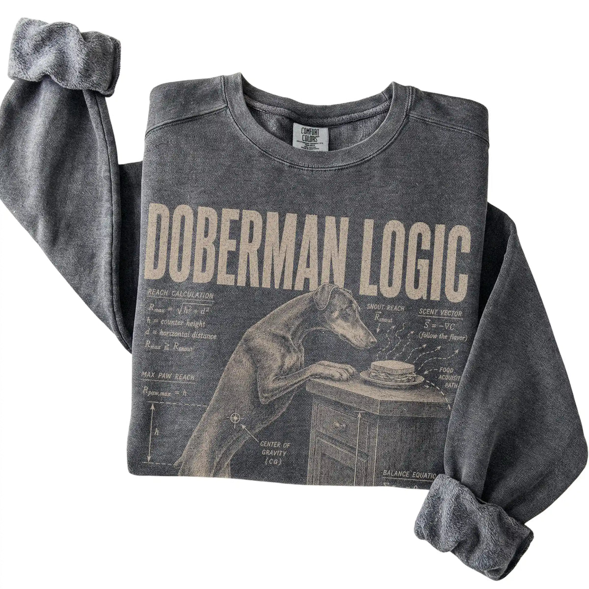 Pepper Doberman Logic T-Shirt folded detail