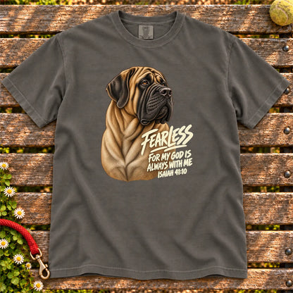 Pepper Fearless Mastiff T-shirt with Isaiah 41:10