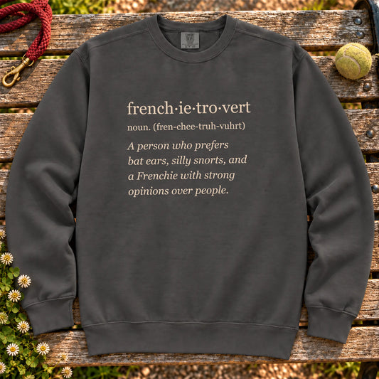 Pepper French Bulldog Tro-Vert Comfort Colors sweatshirt