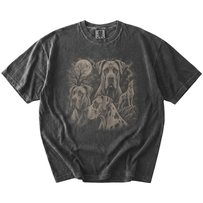Vintage moon montage featuring Great Dane on a Pepper Comfort Colors® T-shirt