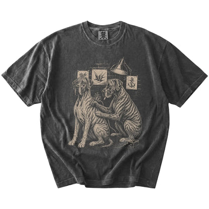 Pepper Great Dane Tattoo t-shirt laid flat
