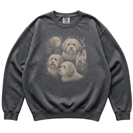 Havanese 90s Moon Sweatshirt in Pepper — flat lay