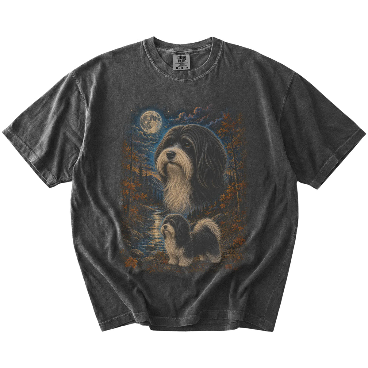pepper T-shirt with Havanese Autumn Moon artwork.