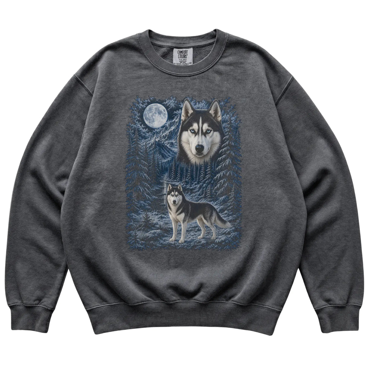 Husky Forest Moon Sweatshirt in Pepper