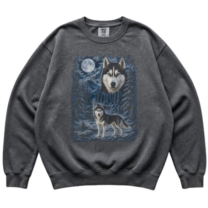 Husky Forest Moon Sweatshirt in Pepper