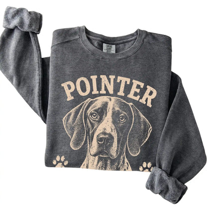 Pepper Comfort Colors® sweatshirt featuring I Make A Point Of Everything - Pointer, folded presentation