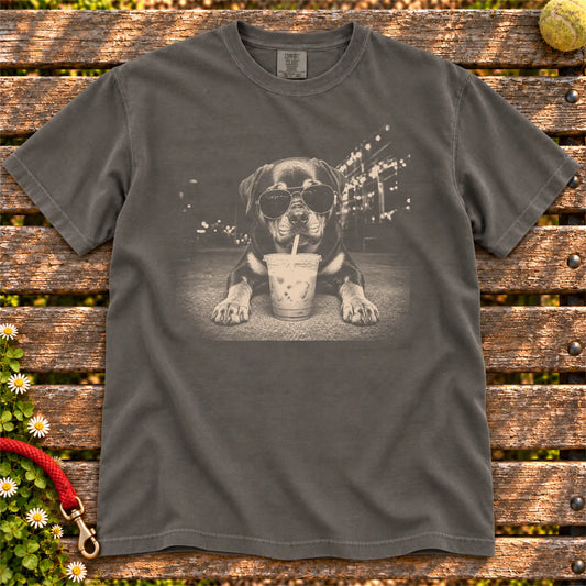 Rottweiler Iced Coffee Comfort Colors T-shirt in Pepper