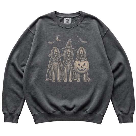 Pepper Irish Setter Halloween Costume Comfort Colors sweatshirt, flat view