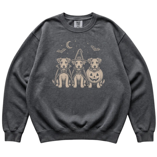 Pepper Jack Russell Halloween Costume Comfort Colors sweatshirt, flat view