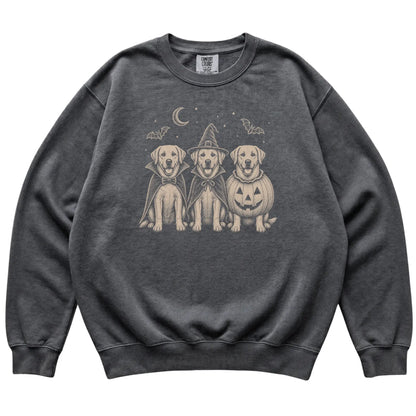 Pepper Labrador Retriever Halloween Costume Comfort Colors sweatshirt, flat view