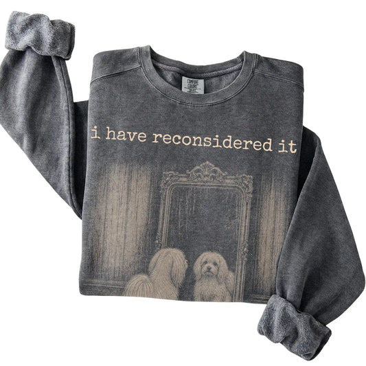 Pepper Maltese The Answer Is Still No Comfort Colors sweatshirt, folded view
