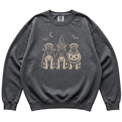 Pepper Mastiff Halloween Costume Comfort Colors sweatshirt, flat view
