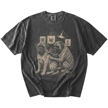 Pepper Mastiff Tattoo t-shirt laid flat