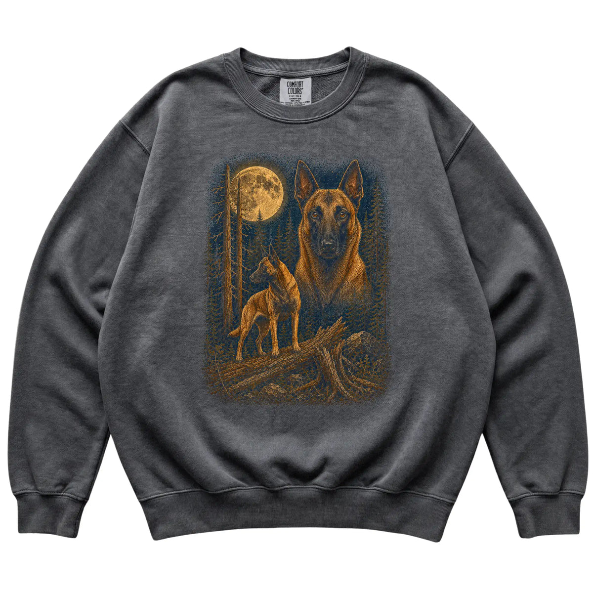 Belgian Malinois Wildwood Moon Sweatshirt in Pepper