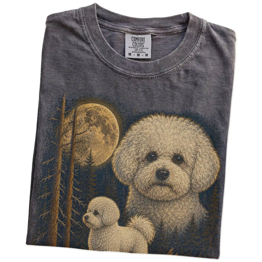 Pepper Bichon Frise Wildwood Moon t-shirt