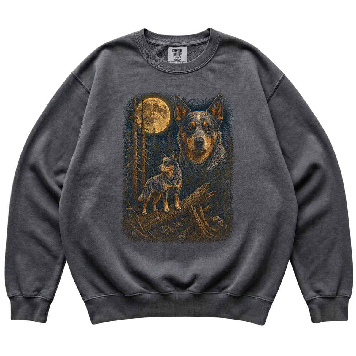 Blue Heeler Wildwood Moon Sweatshirt in Pepper