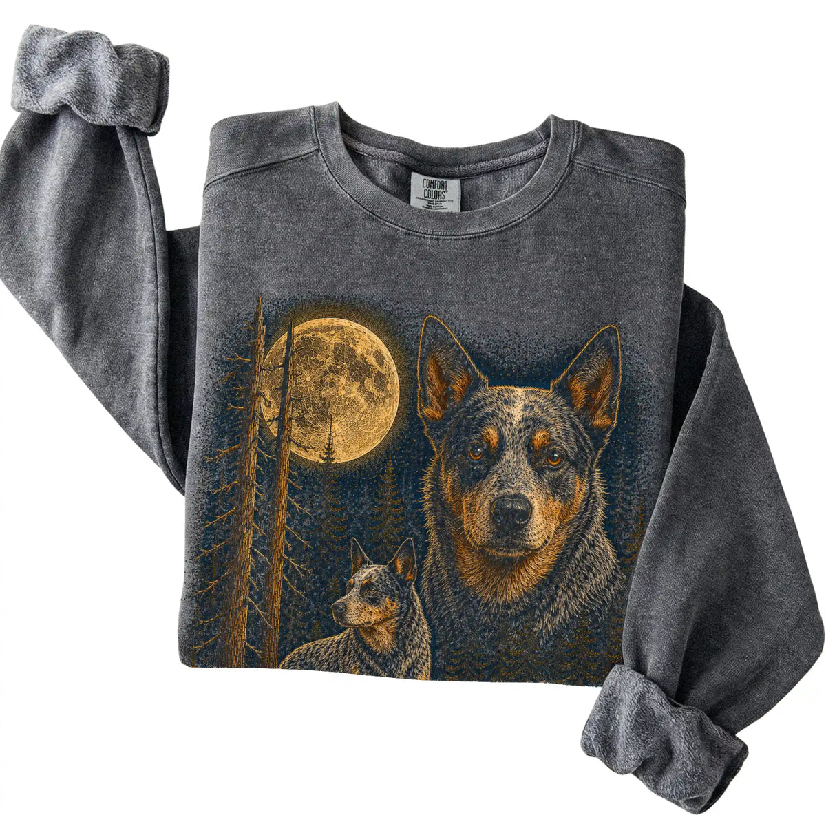 Blue Heeler Wildwood Moon Sweatshirt in Pepper