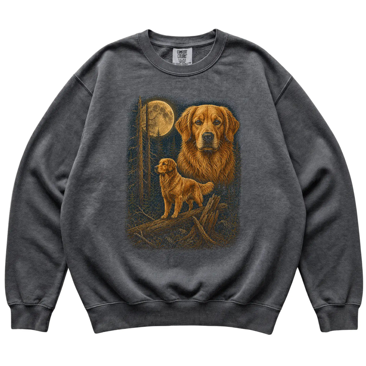 Golden Retriever Wildwood Moon Sweatshirt in Pepper