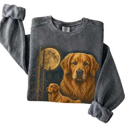 Golden Retriever Wildwood Moon Sweatshirt in Pepper