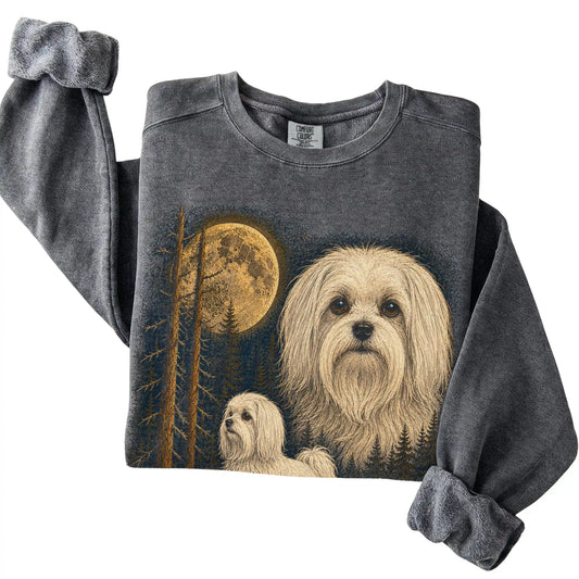 Maltese Wildwood Moon Sweatshirt in Pepper