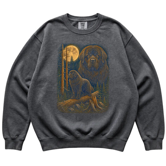 Newfie Wildwood Moon Sweatshirt in Pepper