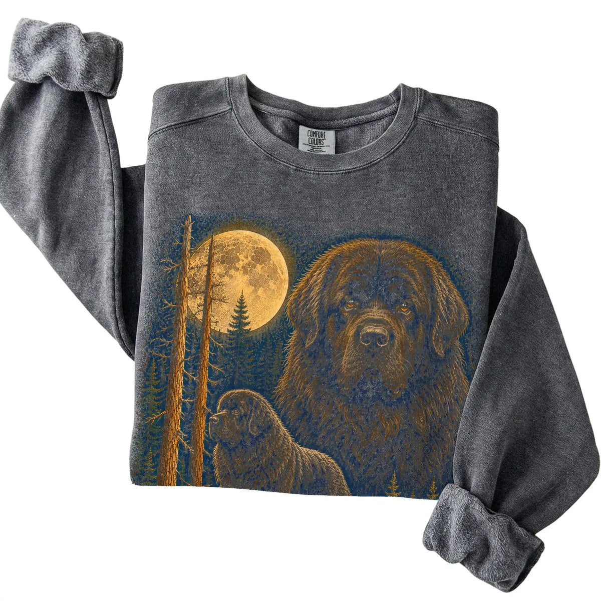 Newfie Wildwood Moon Sweatshirt in Pepper