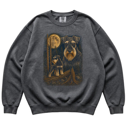 Schnauzer Wildwood Moon Sweatshirt in Pepper