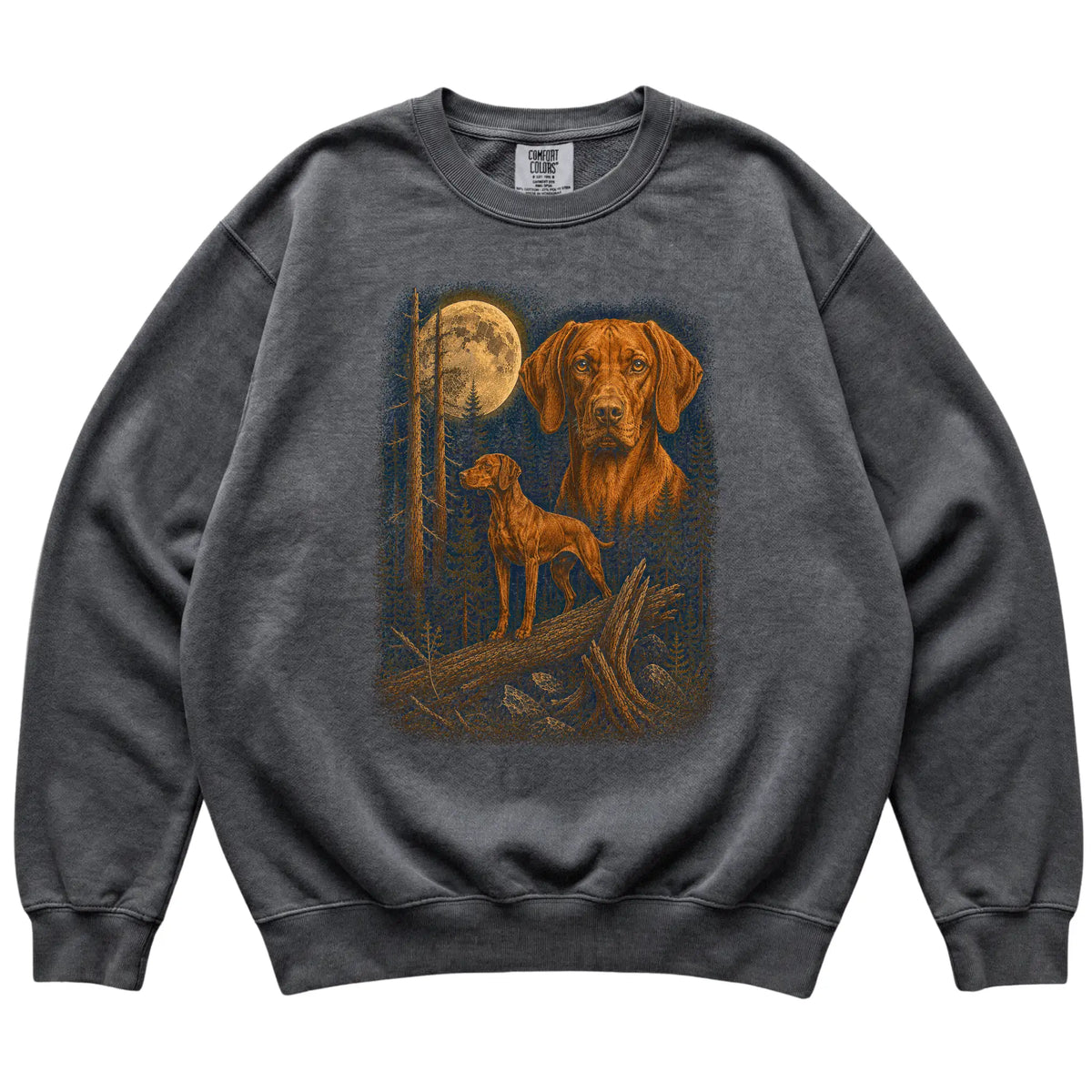 Vizsla Wildwood Moon Sweatshirt in Pepper