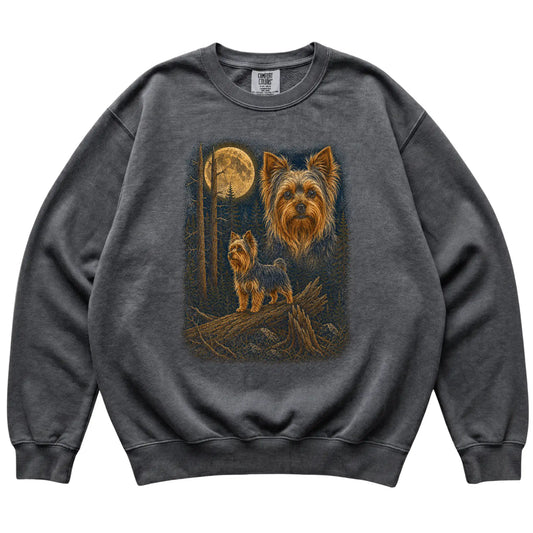 Yorkie Wildwood Moon Sweatshirt in Pepper
