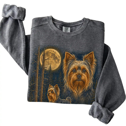Yorkie Wildwood Moon Sweatshirt in Pepper