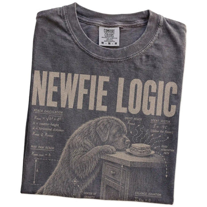 Folded Pepper Newfie Logic t-shirt showing the graphic